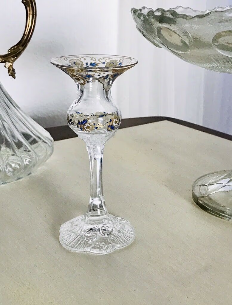 Glas Kerzenständer  Kerzenleuchter Rosenthal Classic Rose