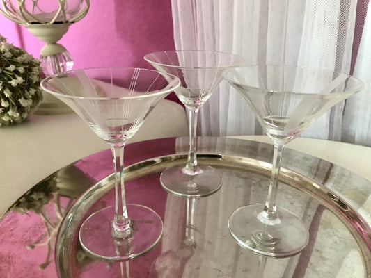 Antik Art Déco 3x Likörglas Gläser Zeus Otto Rakel 40er Weisswasser Silberstreif