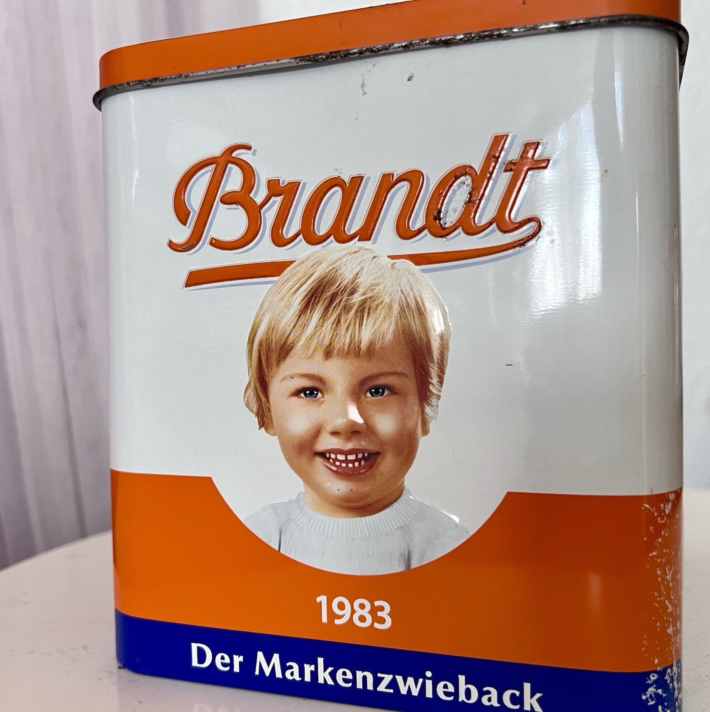 Vintage Blechdose Brandt Zwieback 100 Jahre Jubiläum