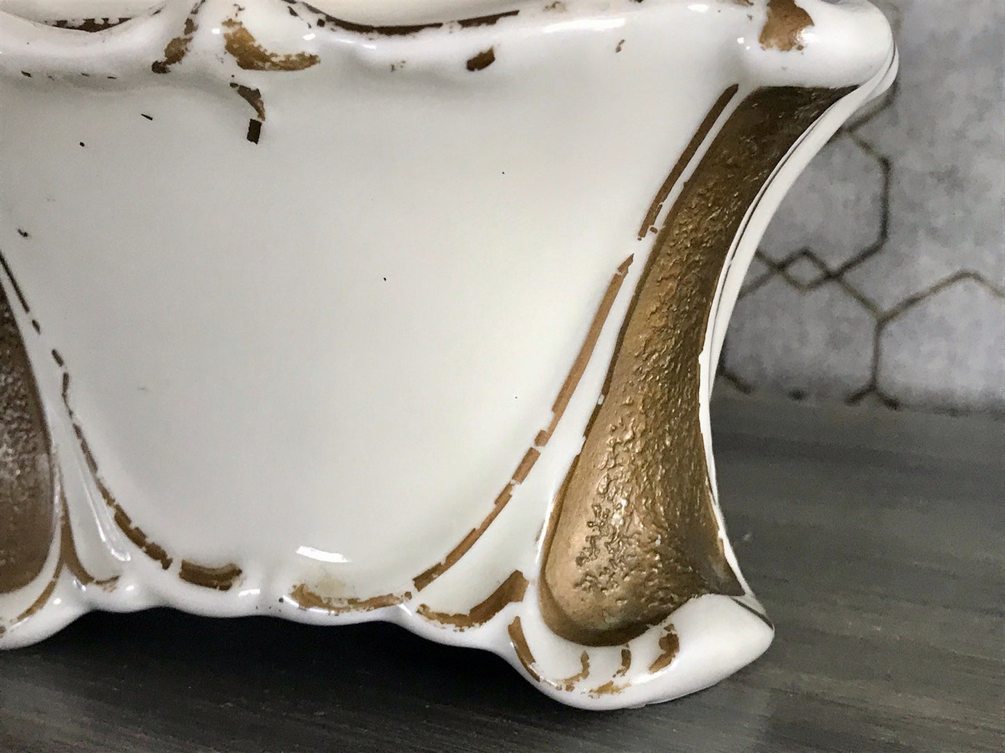 Antik Art Déco Porzellan Dose Deckeldose Schatulle Bonboniere Neu-Tettau 1930