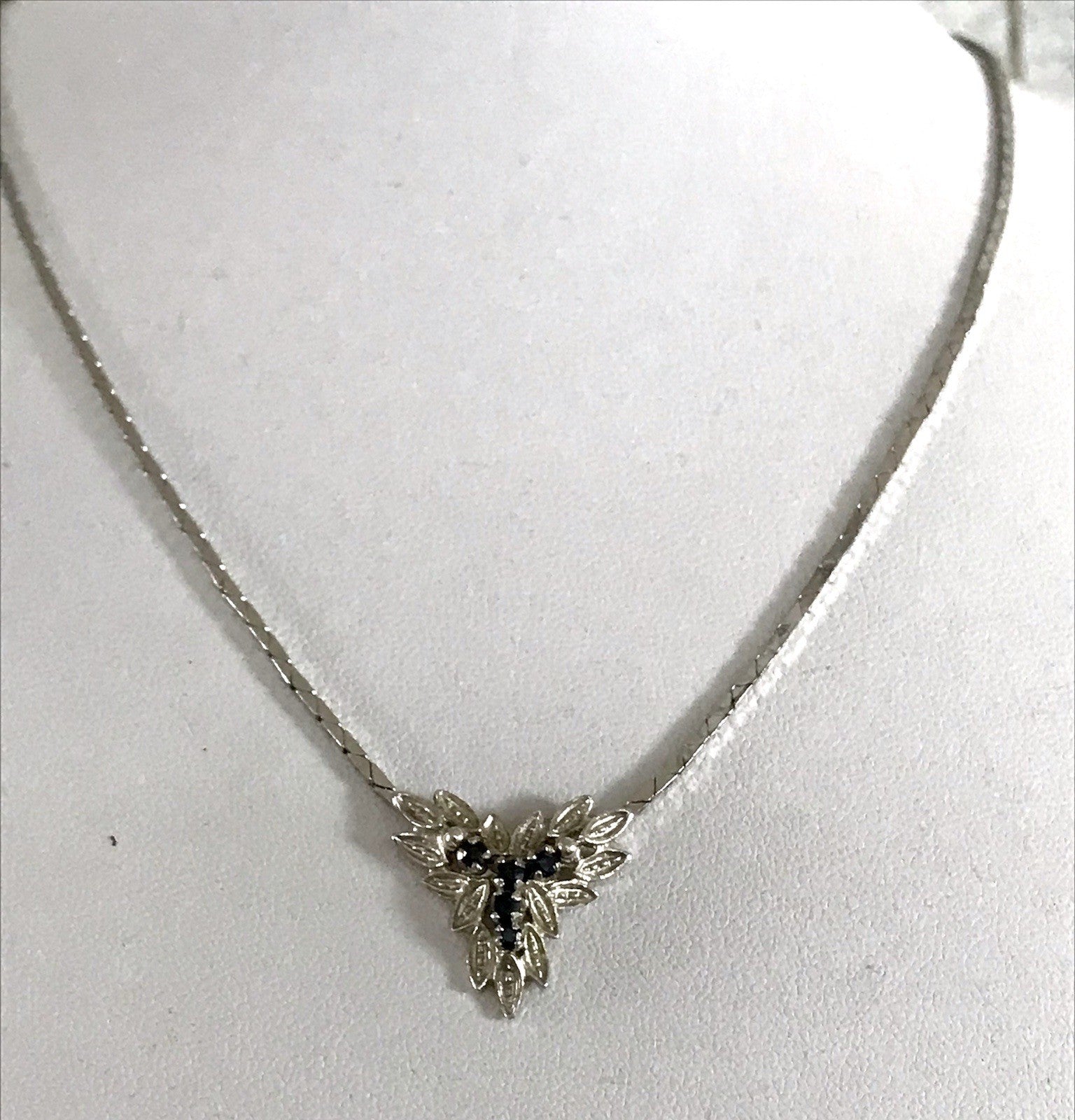 Antik Edel Art Déco 835 Silber Set Collier Halskette blaue Steine & Armband