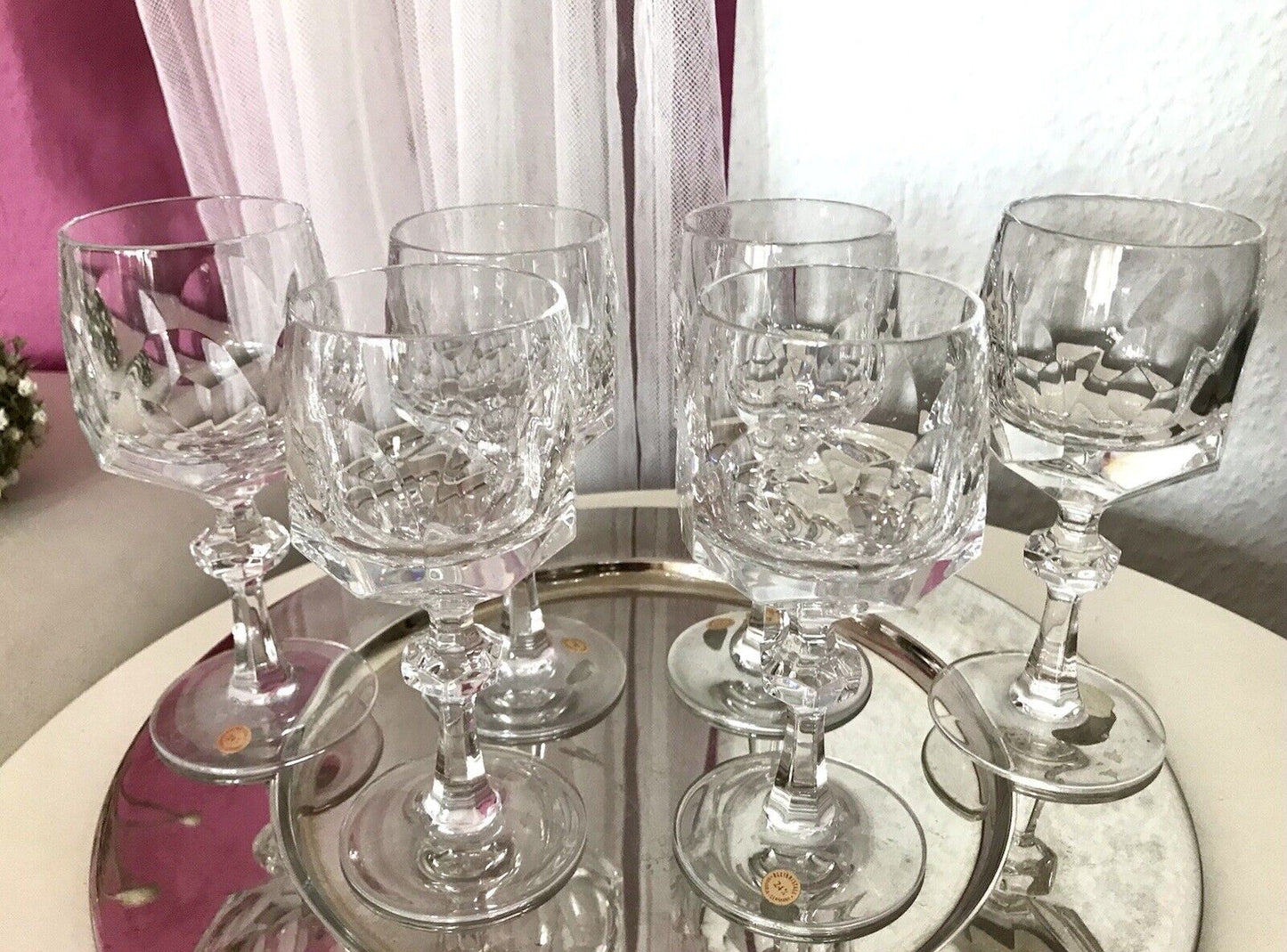 Vintage SEHR EDEL 6 Weingläser Gläser  Kristallglas Nachtmann Alexandra