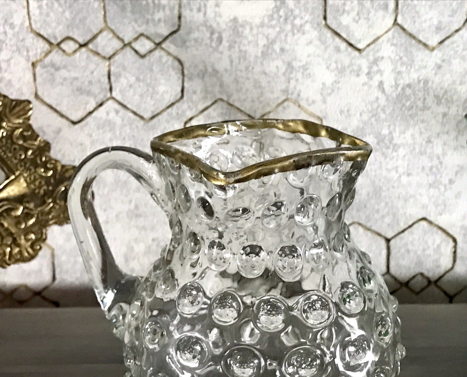 Anti Krug Glaskrug Kanne Karaffe Nuppen Abriss Zwar&Neugebauer Weißwasser 0,6 L