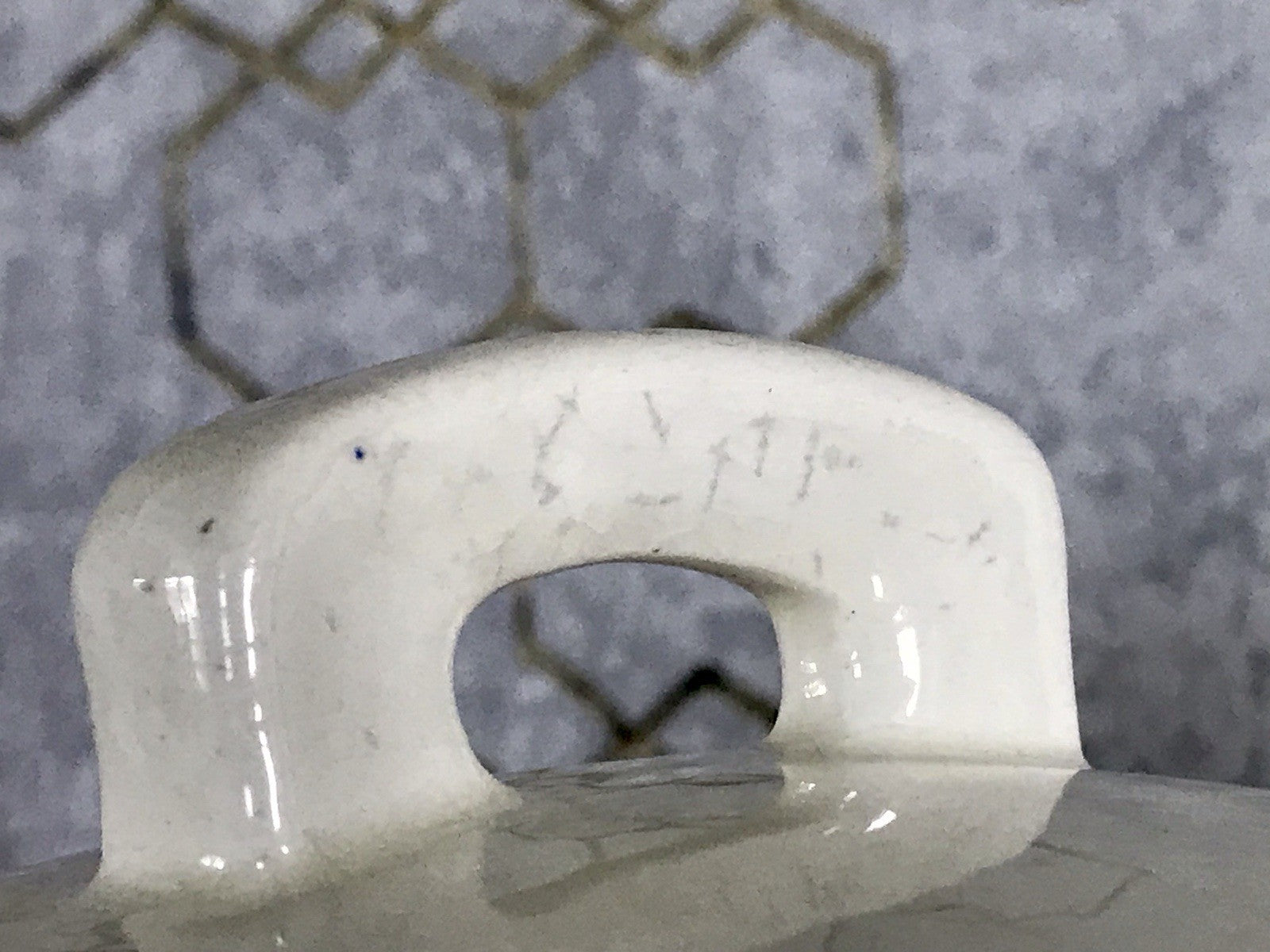 Antik Jugendstil Vorratsgefäß Kaffee Gefäß Vorratsdose weiß Porzellan creme blau