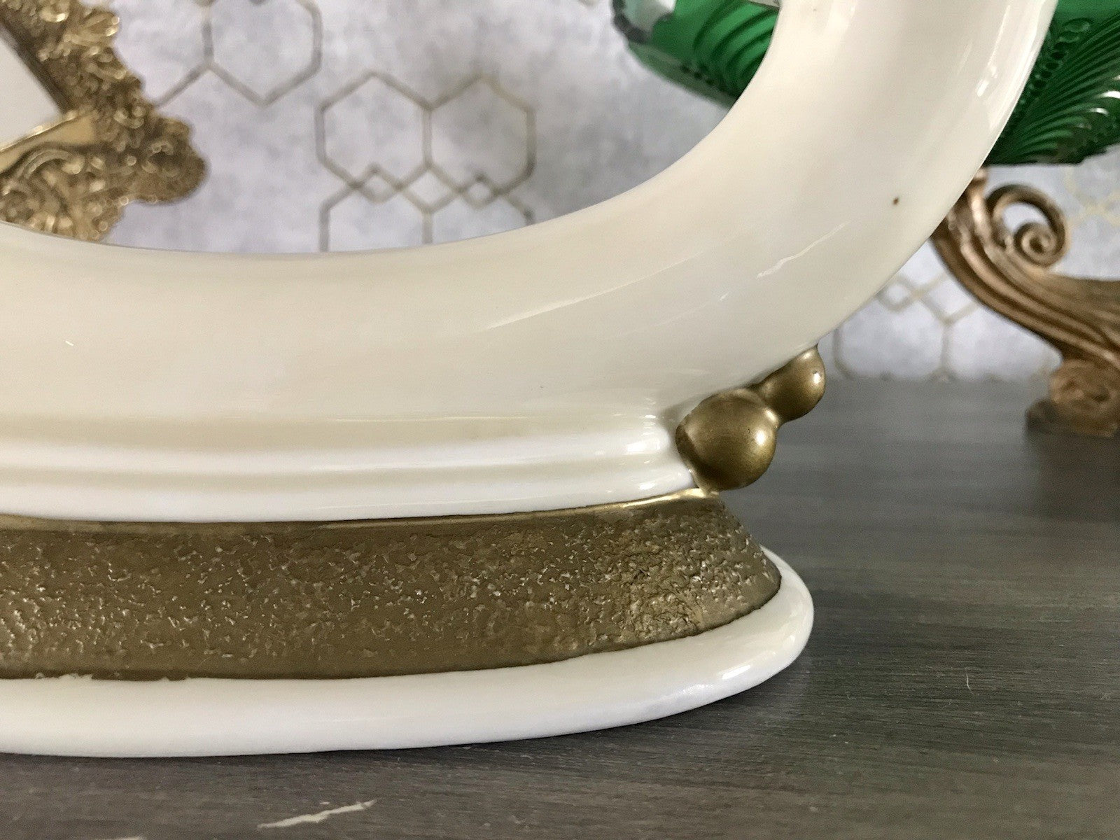 Antik Art Déco Porzellan Kerzenleuchter Neu-Tettau Edel Elfenbein