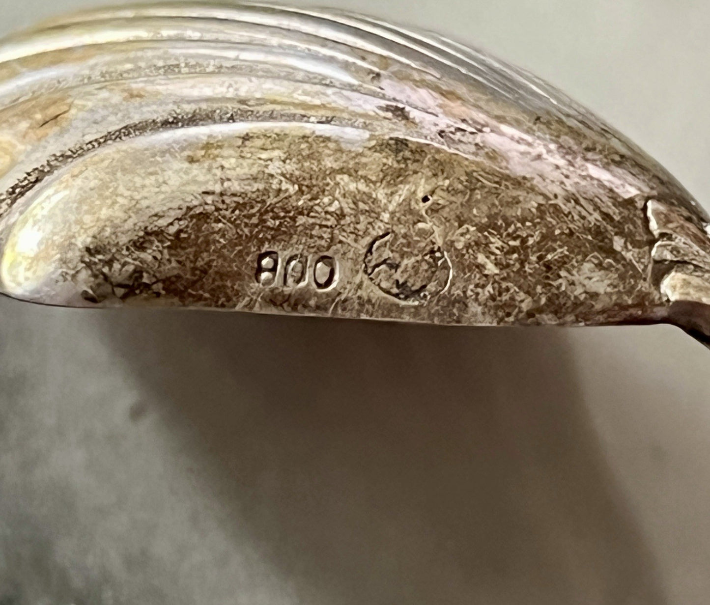 Antik Alt Zucker Löffel 800 Silber 15,19g Hildesheimer Rose Muschel-Laffe