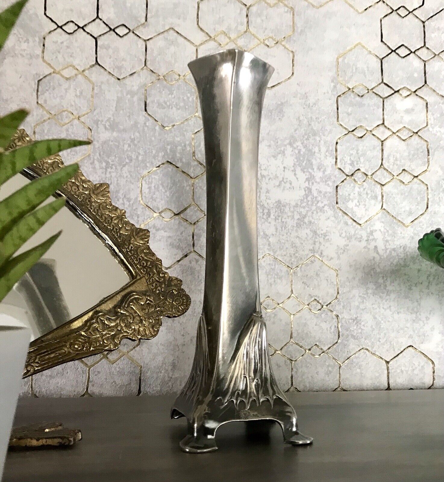 Antik Edel Jugendstil Argentor Wien Kerzenleuchter ? Vase? versilbert