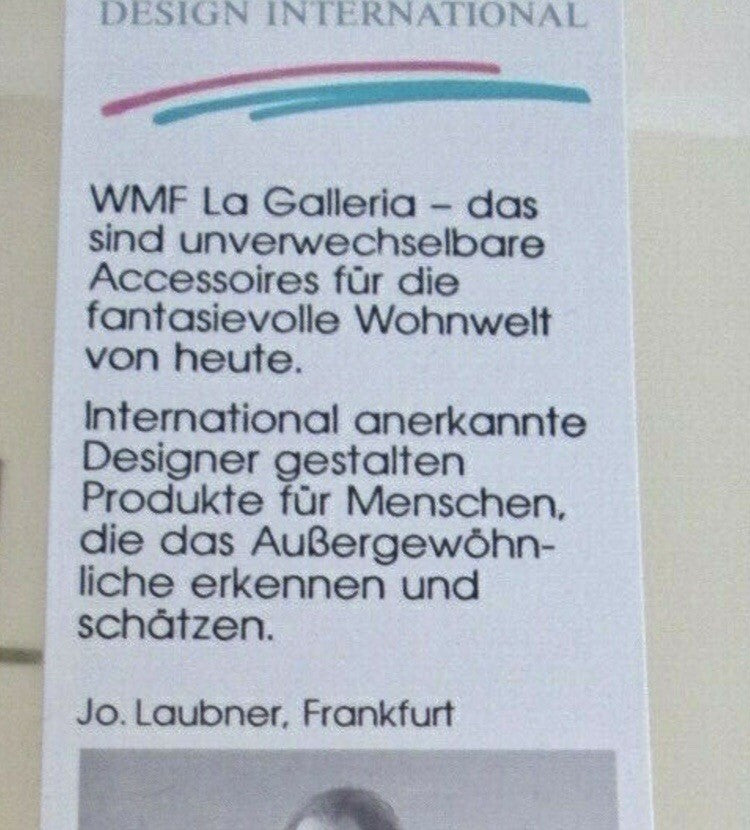 Vintage Designer Tablett Serviertablett 80’s Jahre WMF Jo Laubner Design