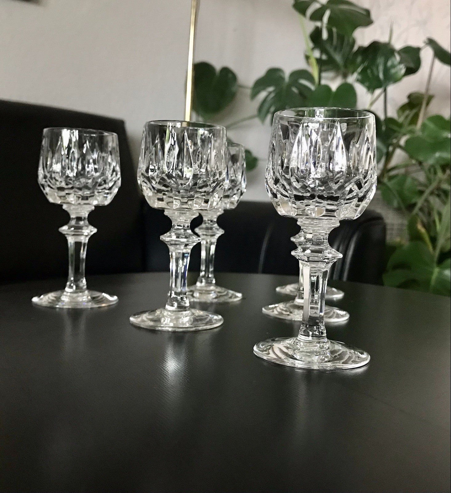 Vintage 6 edel Schnapsgläser Likör Gläser Kristallglas geschliffen Nachtmann