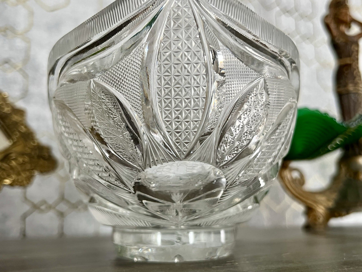 Vintage Sehr EDEL Bleikristall Schale Glasschale Jardiniere Kristallglas Glas