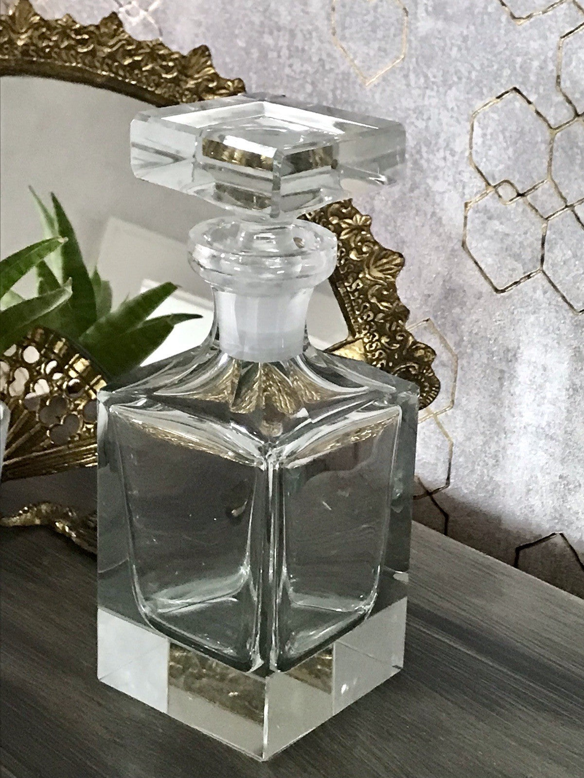 Antik ? Art Déco Kristallglas Design Moser? Posselt ? Karaffe EDEL geometrisch