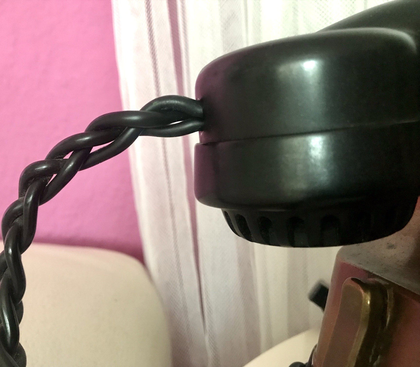 alt 50er beinahe antik FTR Bell Telefon Bakelit Kupfer sehr dekorativ schwer