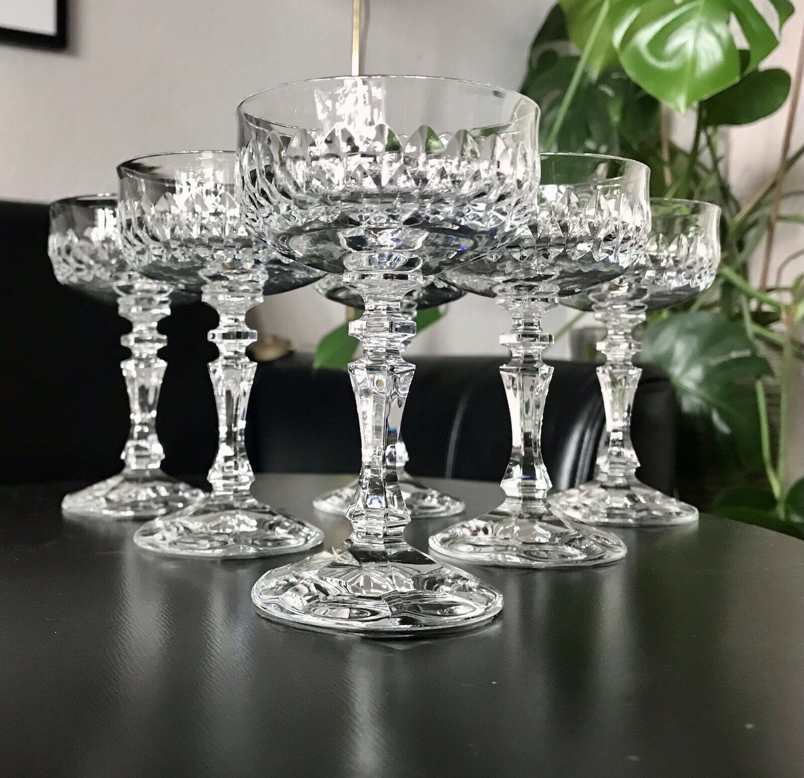 Vintage 6 EDEL Likörschalen Likörgläser Glas Kristallglas