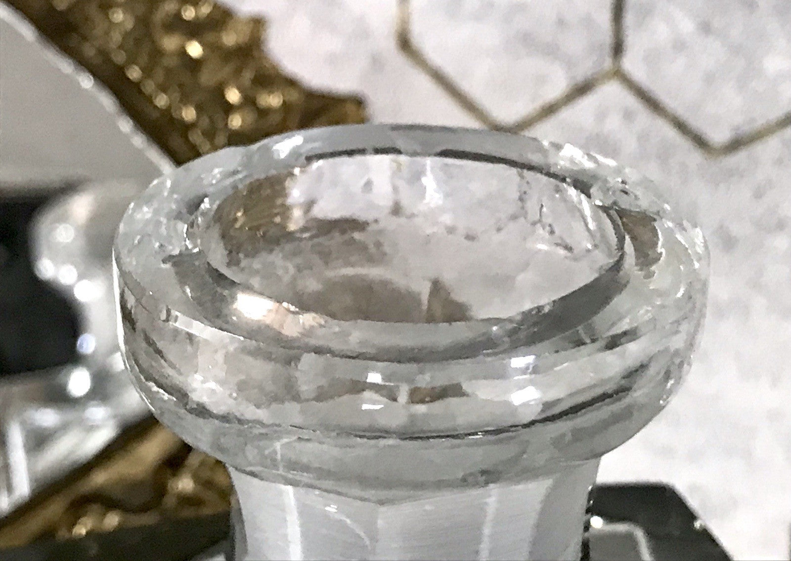 Antik ? Art Déco Kristallglas Design Moser? Posselt ? Karaffe EDEL geometrisch