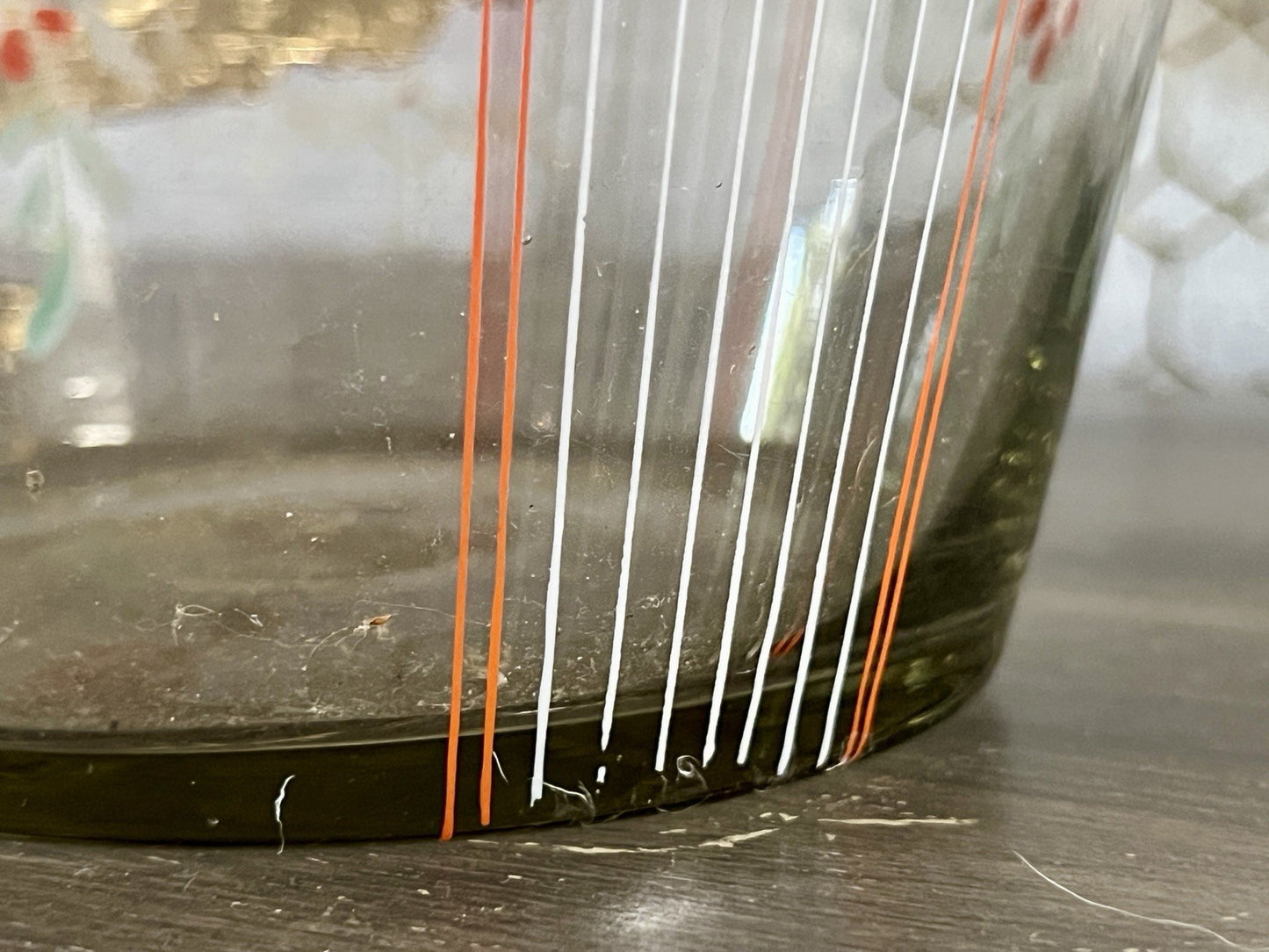Antik GROẞ Vase Glasvase Art Déco teils satiniert bunte Malerei markant 1930er