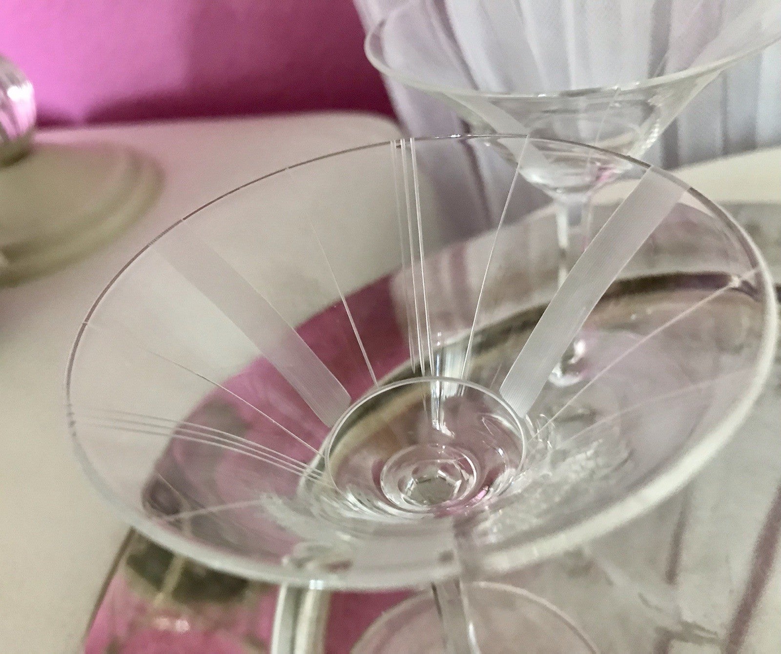 Antik Art Déco 3x Likörglas Gläser Zeus Otto Rakel 40er Weisswasser Silberstreif