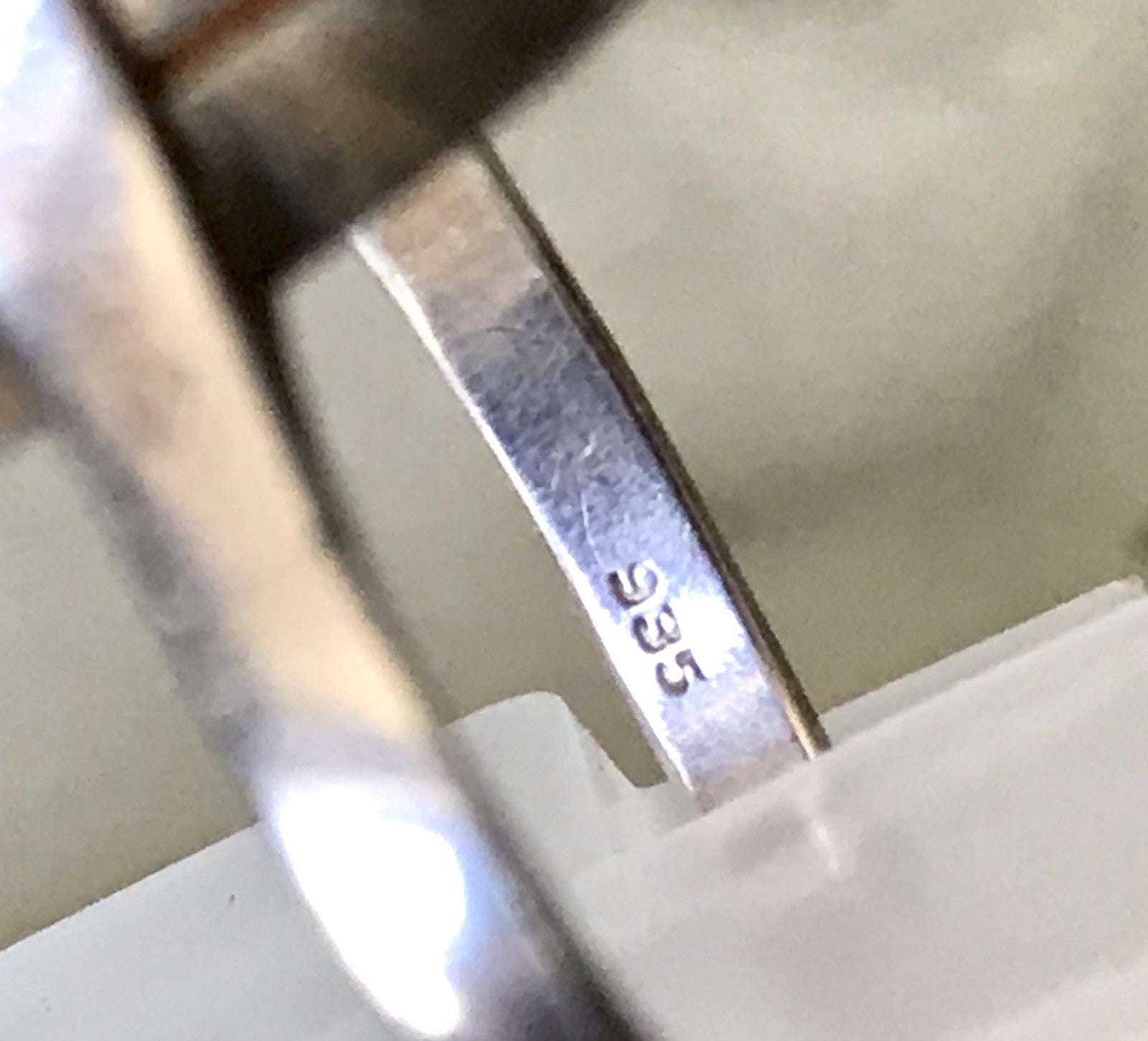 Alt Vintage Edel Bernstein DAMEN RING Silber 835 Super Design Gr. 56 57 schön!