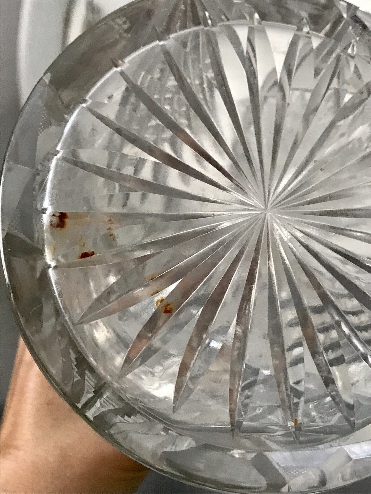 Antik Art Déco Schliff Dekanter Karaffe Kristallglas Bleikristall EDEL
