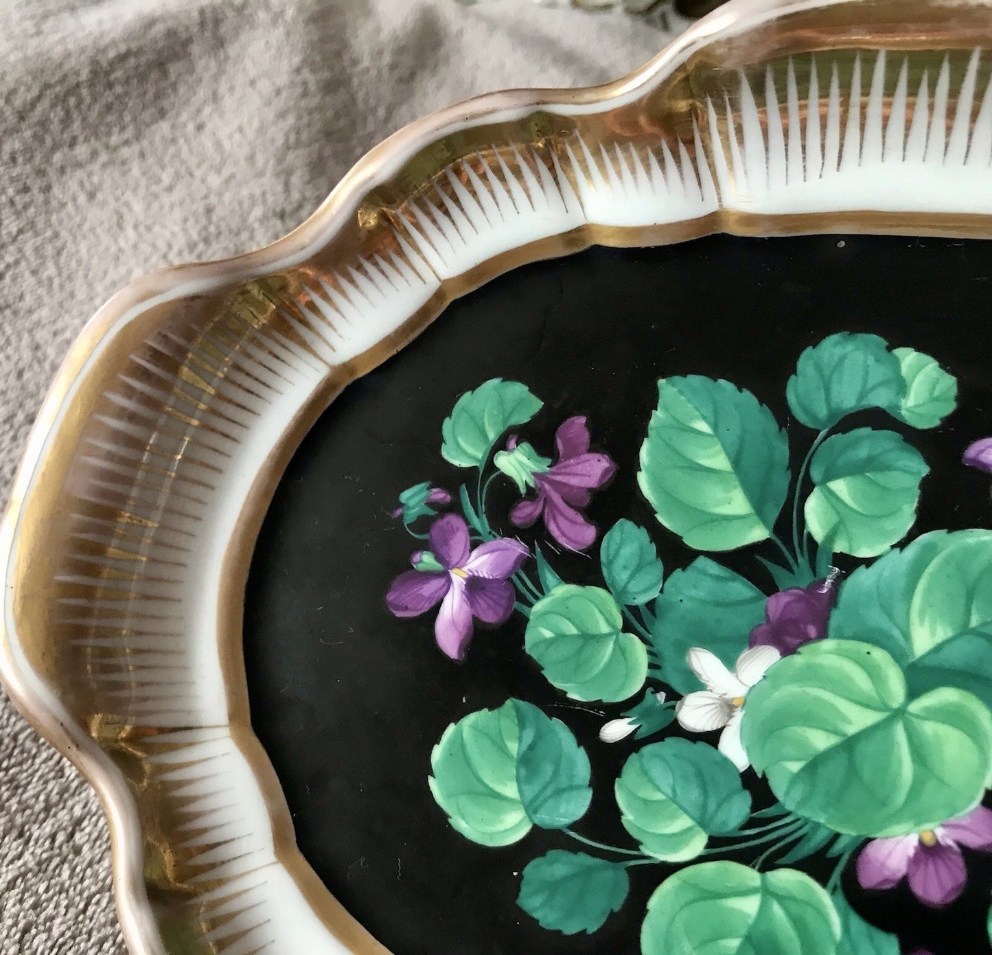 Antik Moabit Friedrich A. Schumann Porzellan Schale Zierschale ~1840 Biedermeier