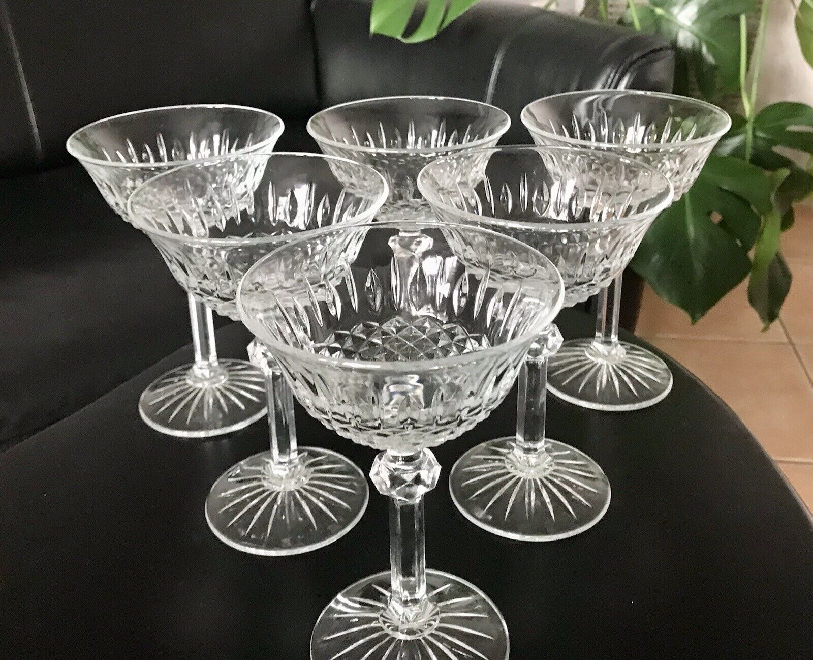 Vintage 6 Sekt Champagnerschalen Gläser Sektschalen Glas