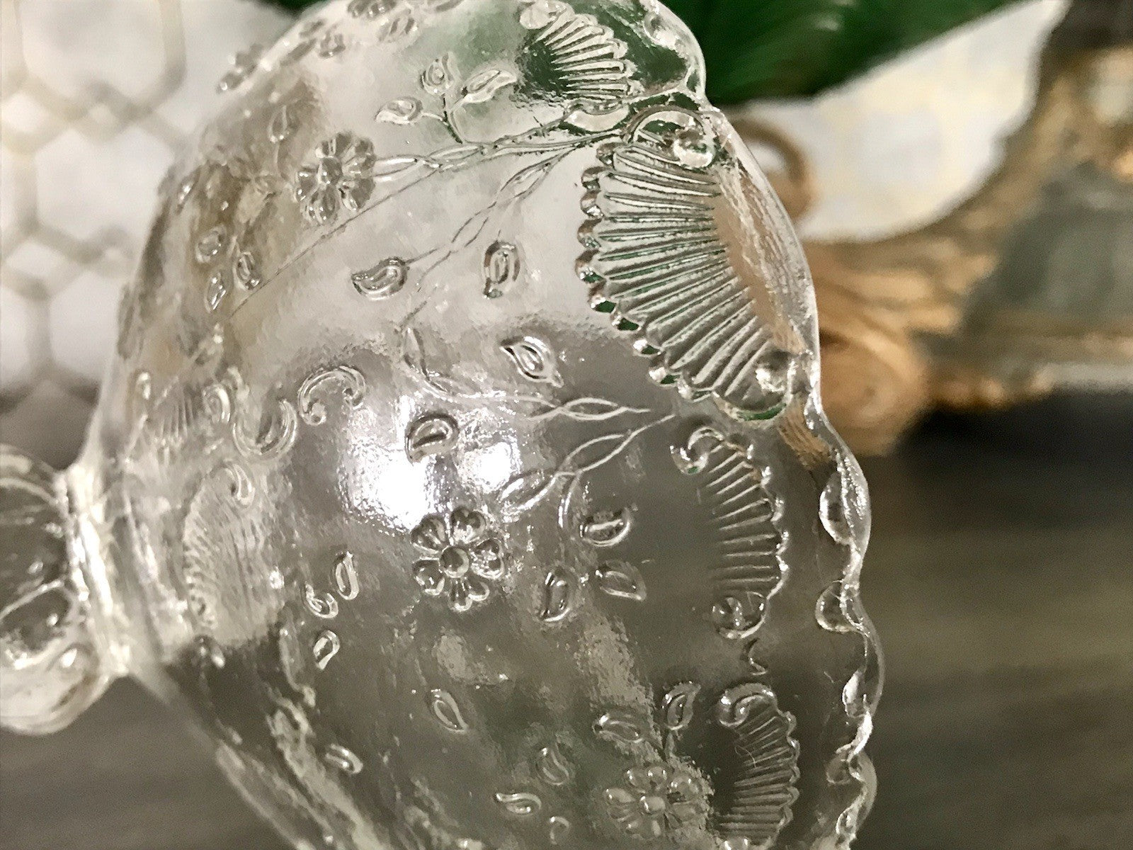 Antik Jugendstil Pressglas Schale Fußschale Schale Zuckerschale Bonboniere süß
