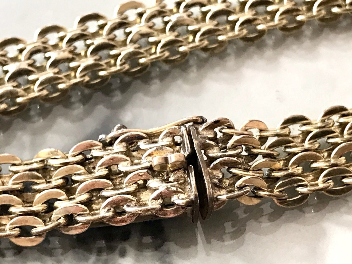 Vintage Teppicharmband Armband vergoldet Amerik. Doublè FBM