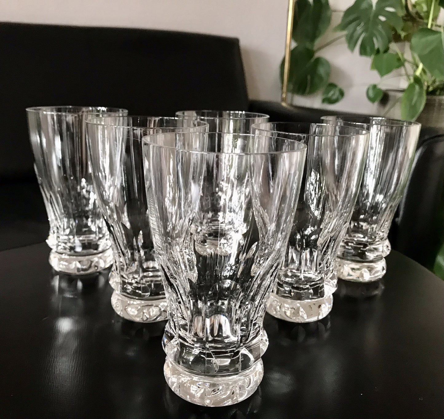 Vintage 6 EDEL  Wassergläser Trinkbecher Glas Kristallglas