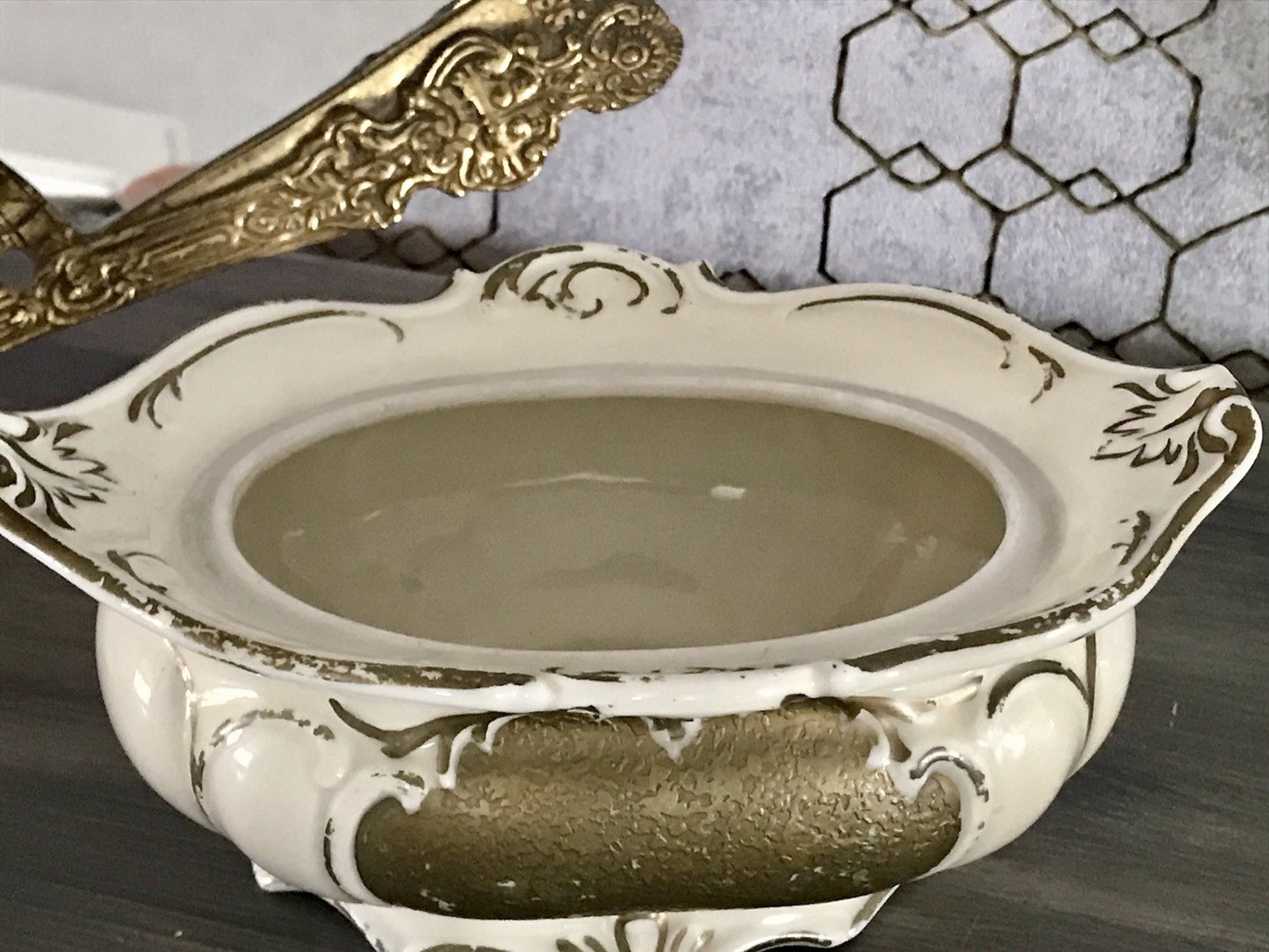 Antik Art Déco Porzellan Dose 02 Deckeldose Schatulle Bonboniere Neu-Tettau 1930