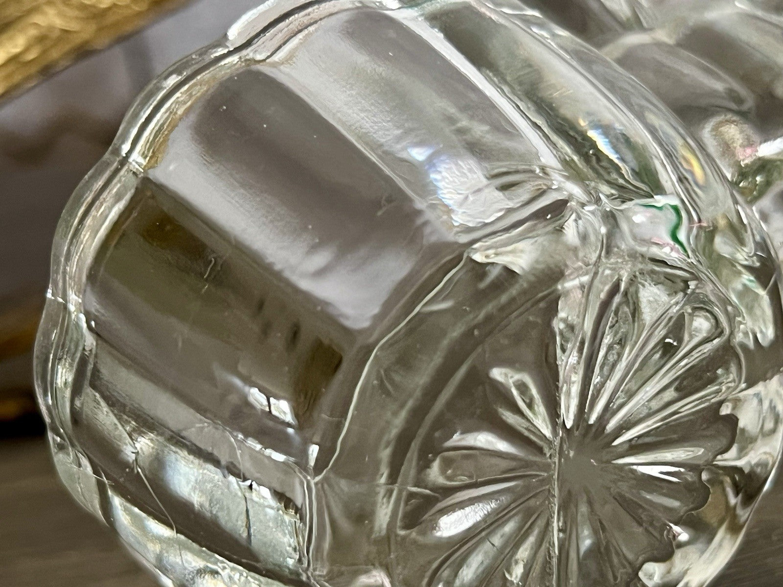 Antik Art Déco Pressglas Salz & Pfeffer Menage Saliere Gewürzständer Glas