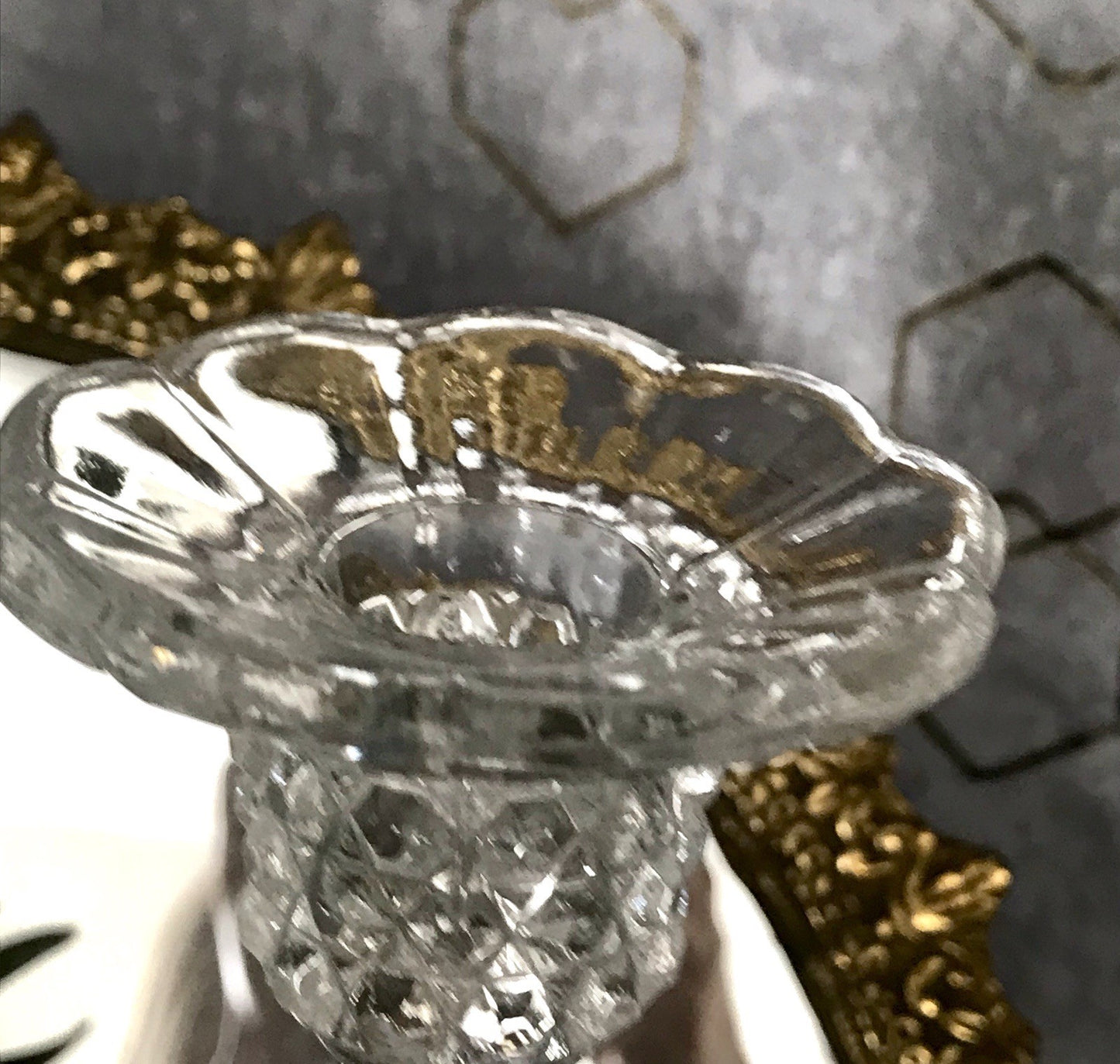 Antik Art Déco 2x Kerzenleuchter Leuchter Kerzenständer Pressglas Glas