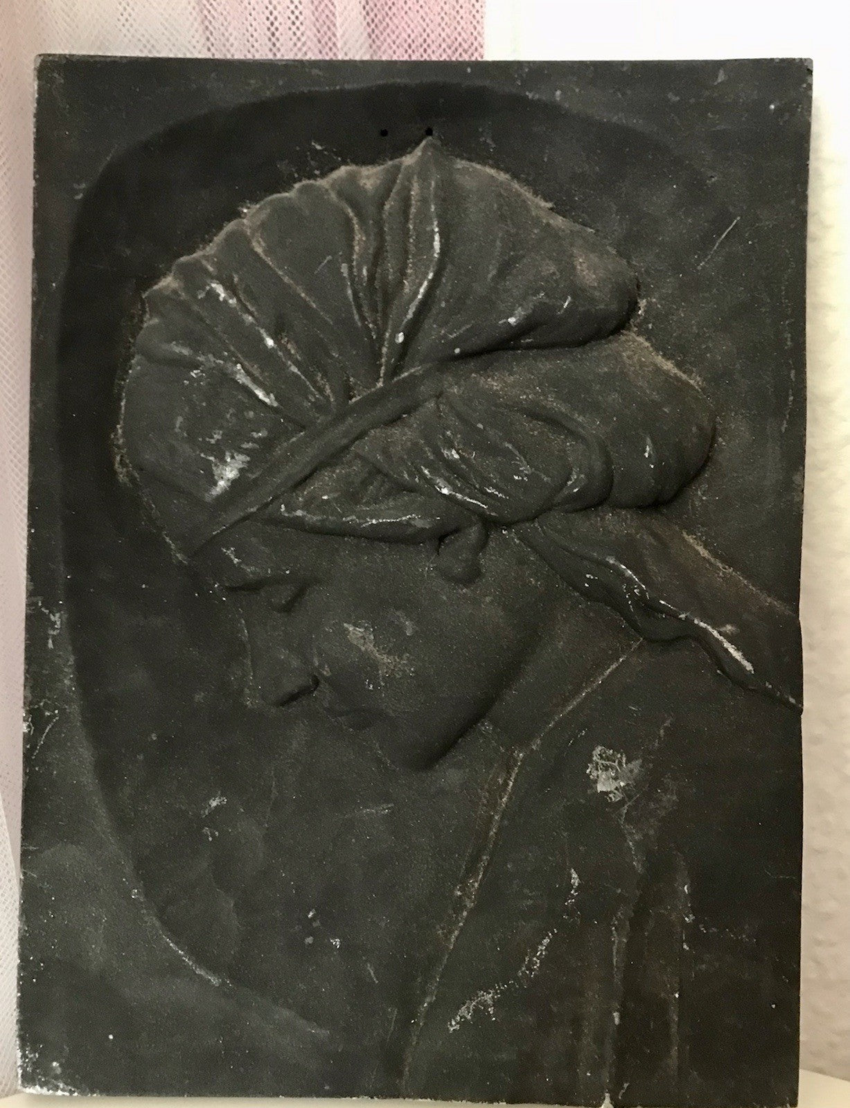 Alt antik? Eisenguss?  Aluguss? Wandrelief Bild Relief Jugendstil Frau