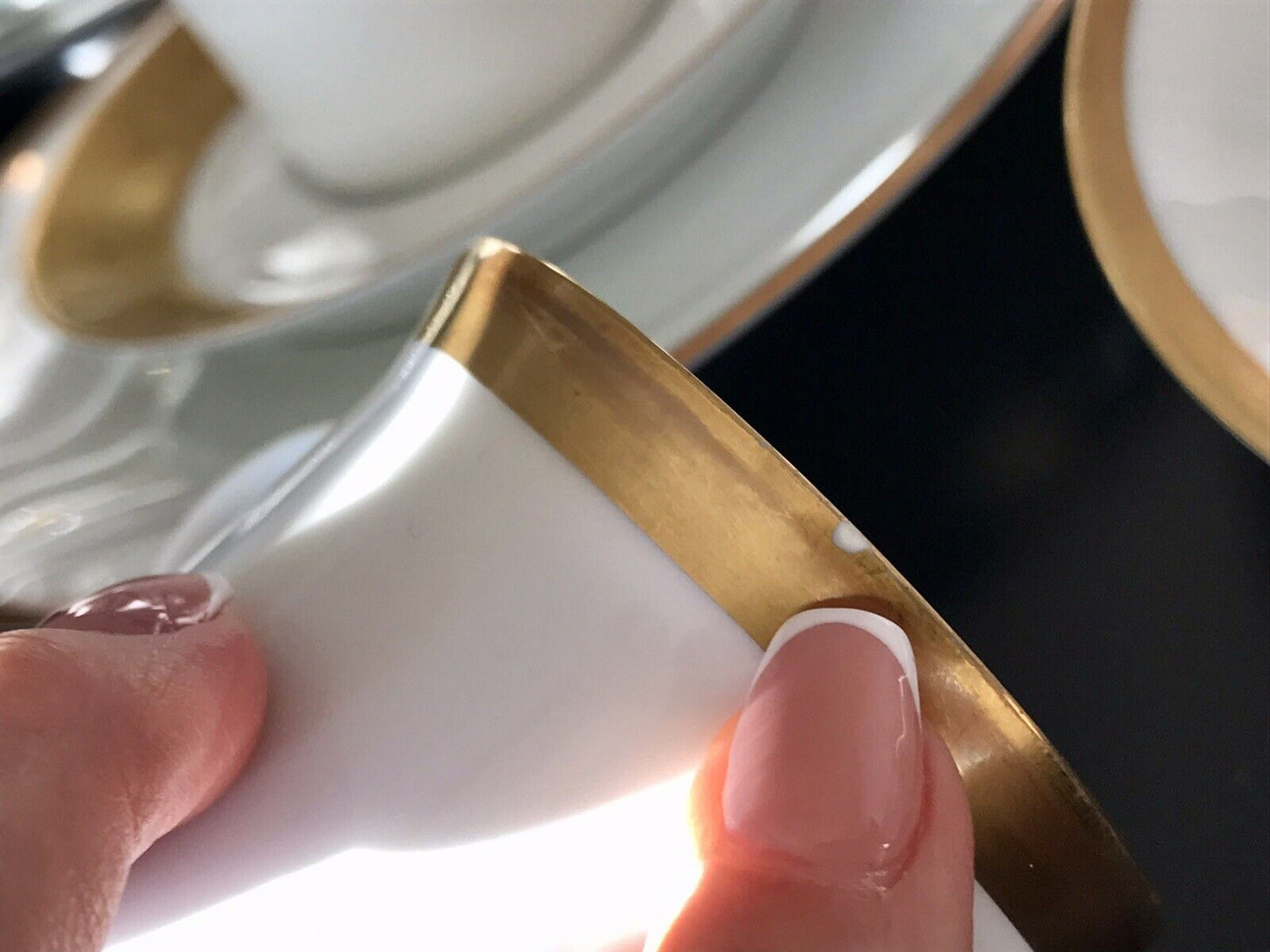 Vintage 60er Rosenthal Porzellan Kaffeeservice weiß gold Kurfürstendamm Studio