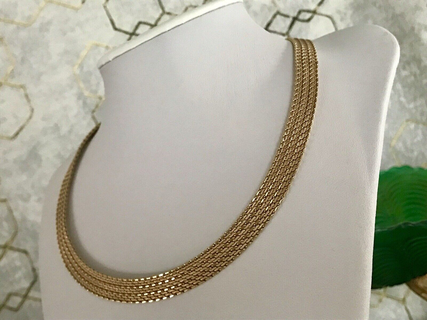 Vintage 60er MP Collier Halskette Amerik. Doublè gold Choker Statement SCHÖN