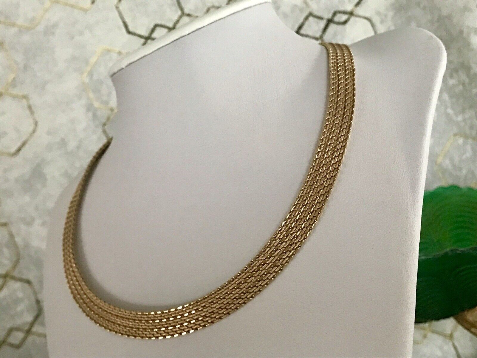 Vintage 60er MP Collier Halskette Amerik. Doublè gold Choker Statement SCHÖN