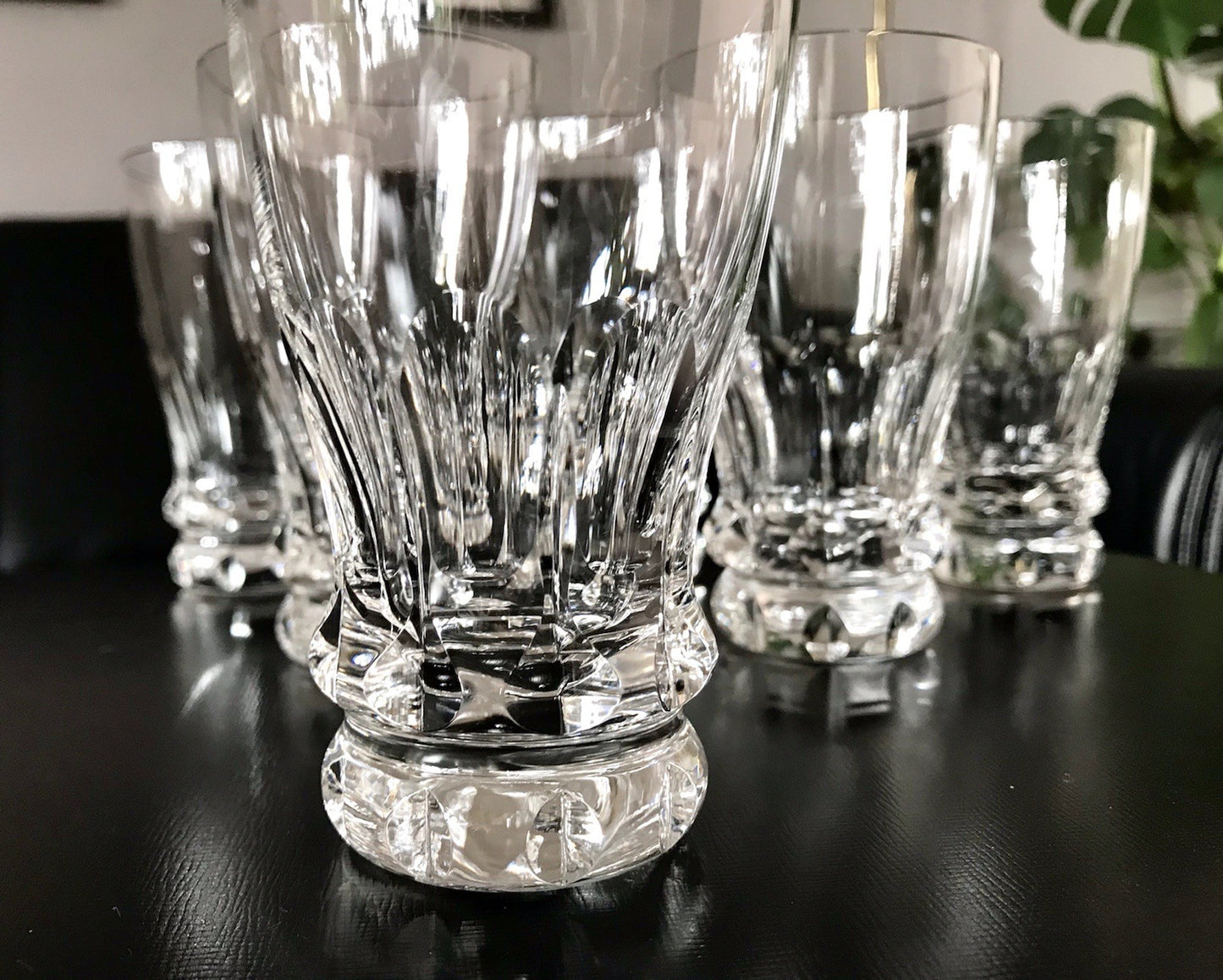 Vintage 6 EDEL  Wassergläser Trinkbecher Glas Kristallglas