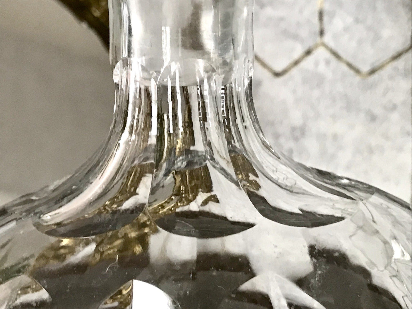 Antik ? Art Déco Kristallglas Bleikristall Design Karaffe EDEL ovoid