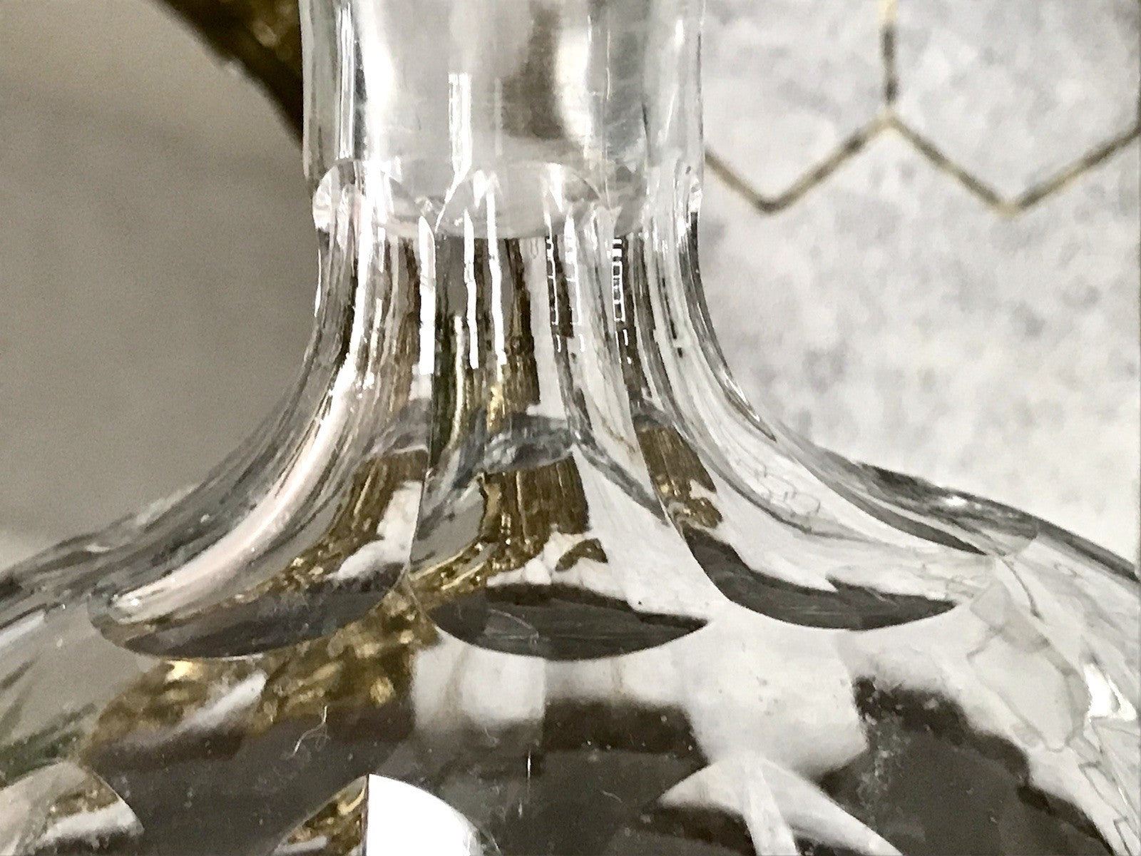 Antik ? Art Déco Kristallglas Bleikristall Design Karaffe EDEL ovoid