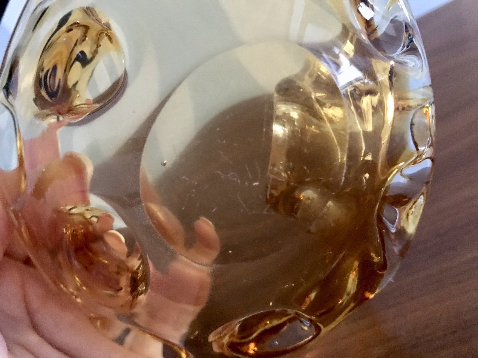 Murano 60er 70er Jahre Nieren Aschenbecher Schale Glas gelb Dubben So Schön!