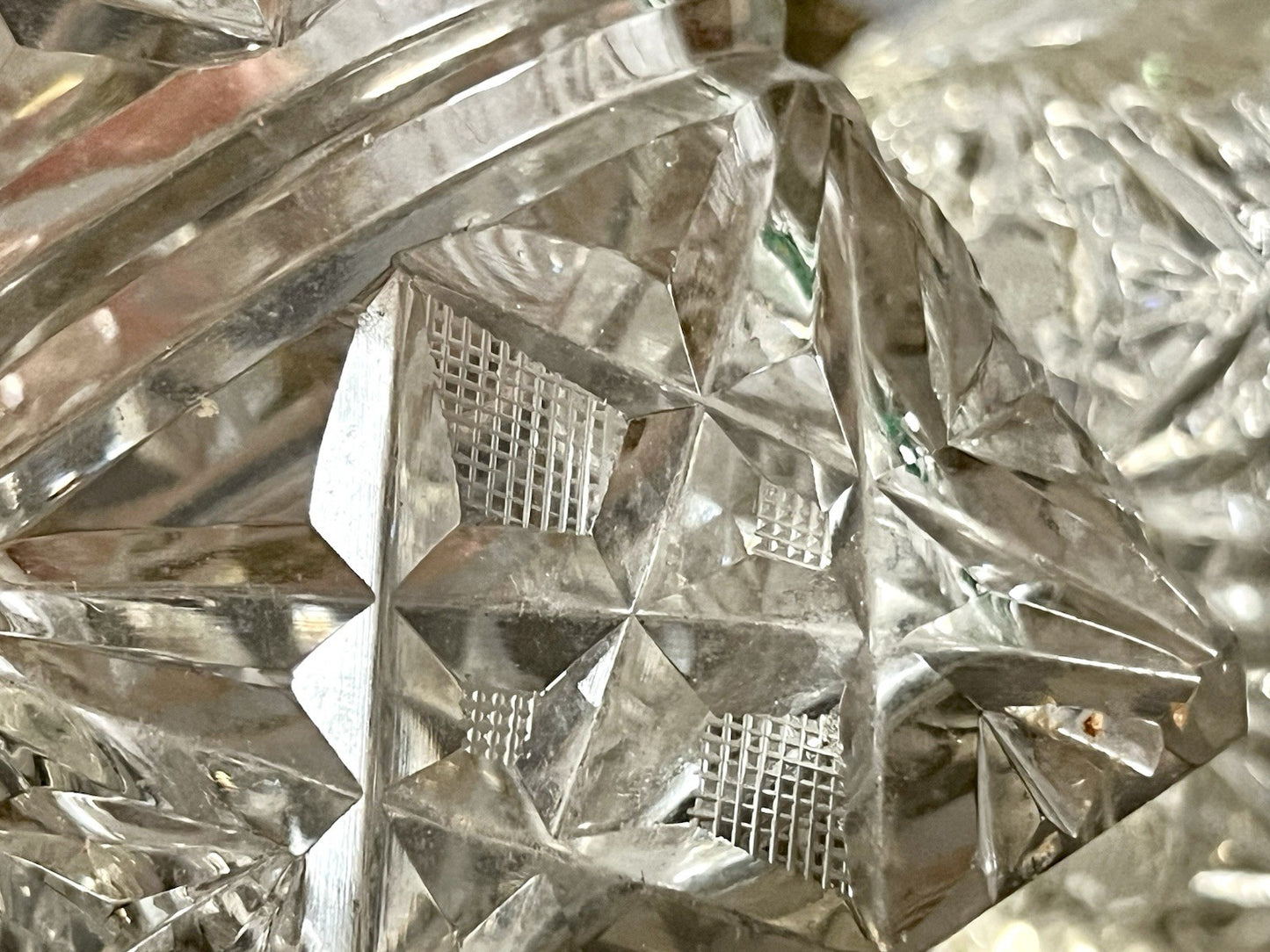 Antik ~1850-90 Baccarat 2x Flakon Parfüm kleine Glaskaraffe Schnitt Bleikristall