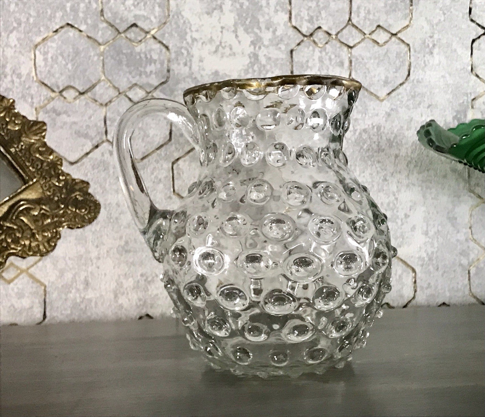 Anti Krug Glaskrug Kanne Karaffe Nuppen Abriss Zwar&Neugebauer Weißwasser 0,6 L