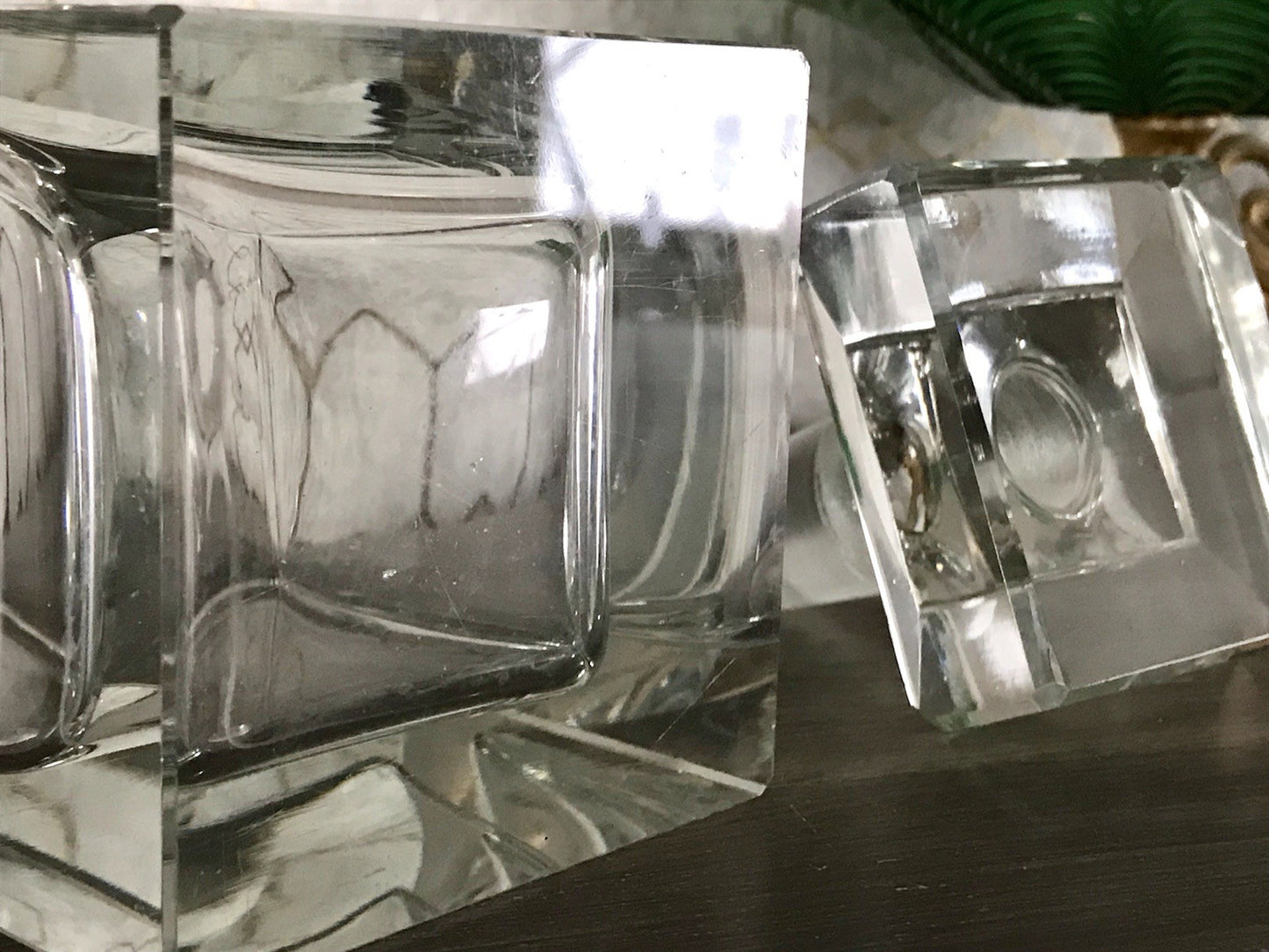 Antik ? Art Déco Kristallglas Design Moser? Posselt ? Karaffe EDEL geometrisch