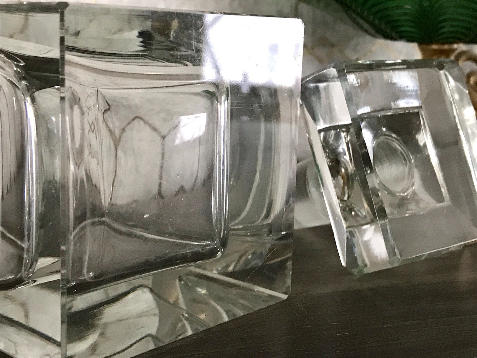 Antik ? Art Déco Kristallglas Design Moser? Posselt ? Karaffe EDEL geometrisch