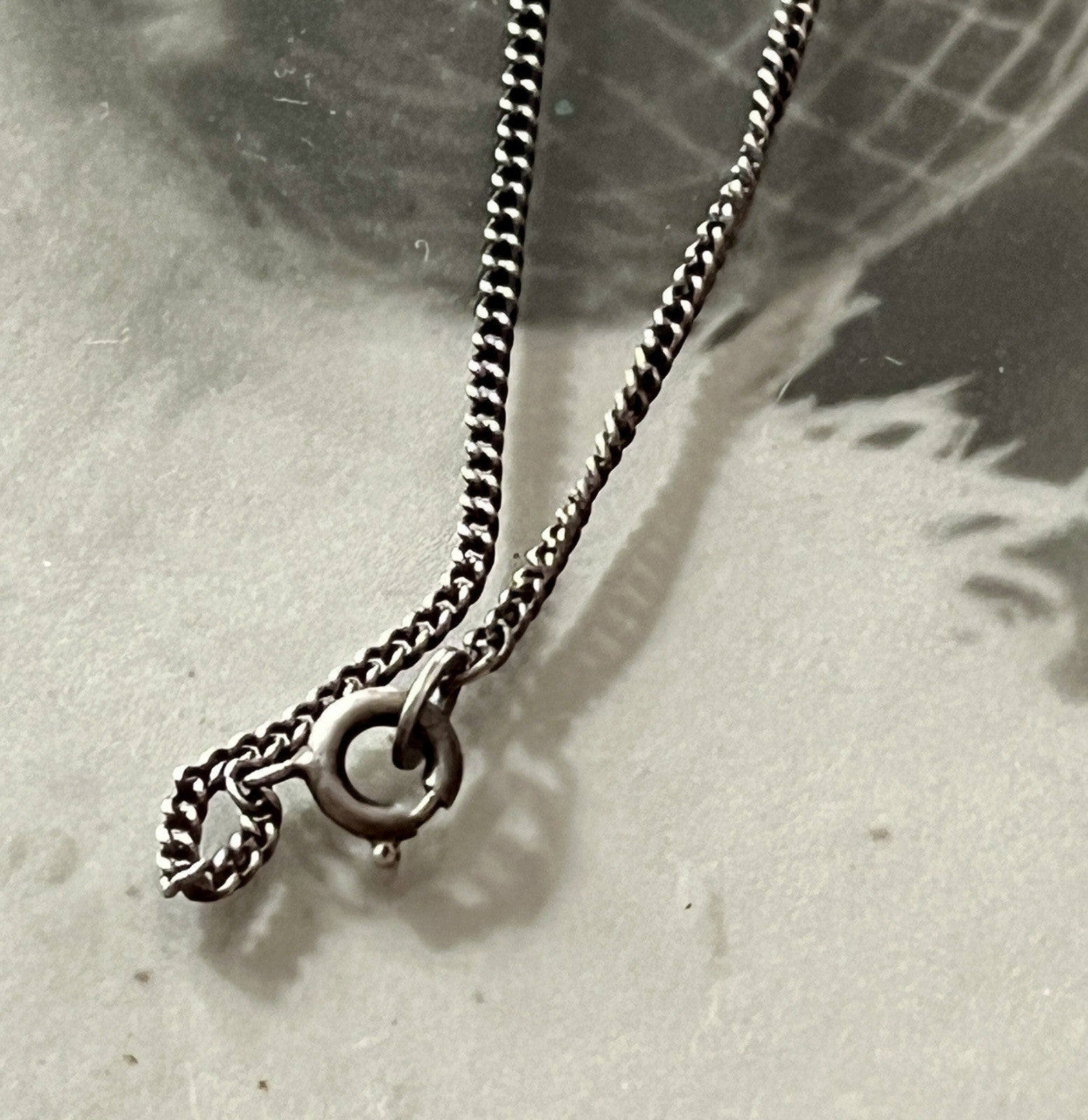 Vintage Antik? 835 Silber Collier Halskette Aurora Borealis? Steine