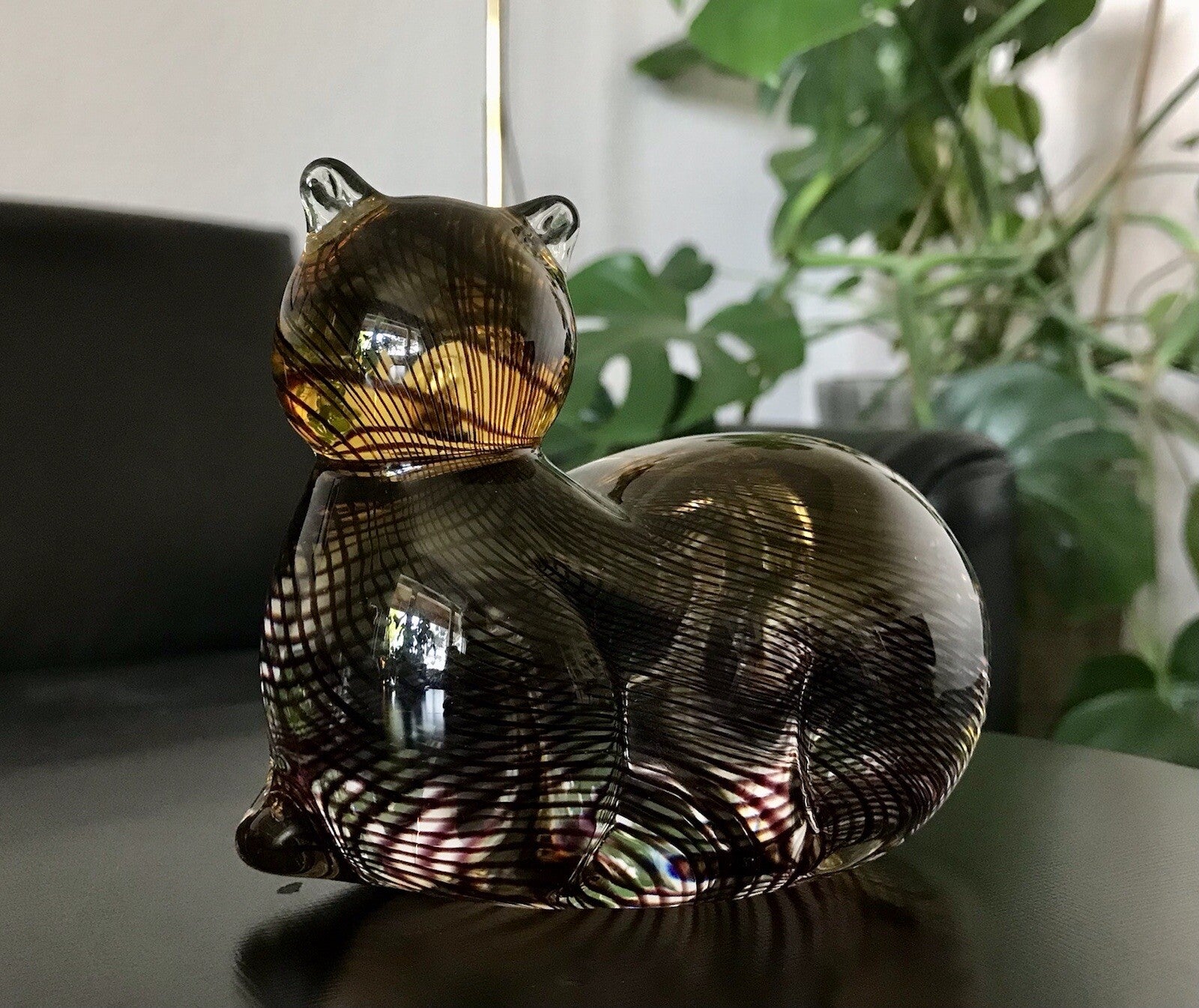 Vintage Murano? 60er Katze Figur Skulptur Briefbeschwerer Glas mundgeblasen