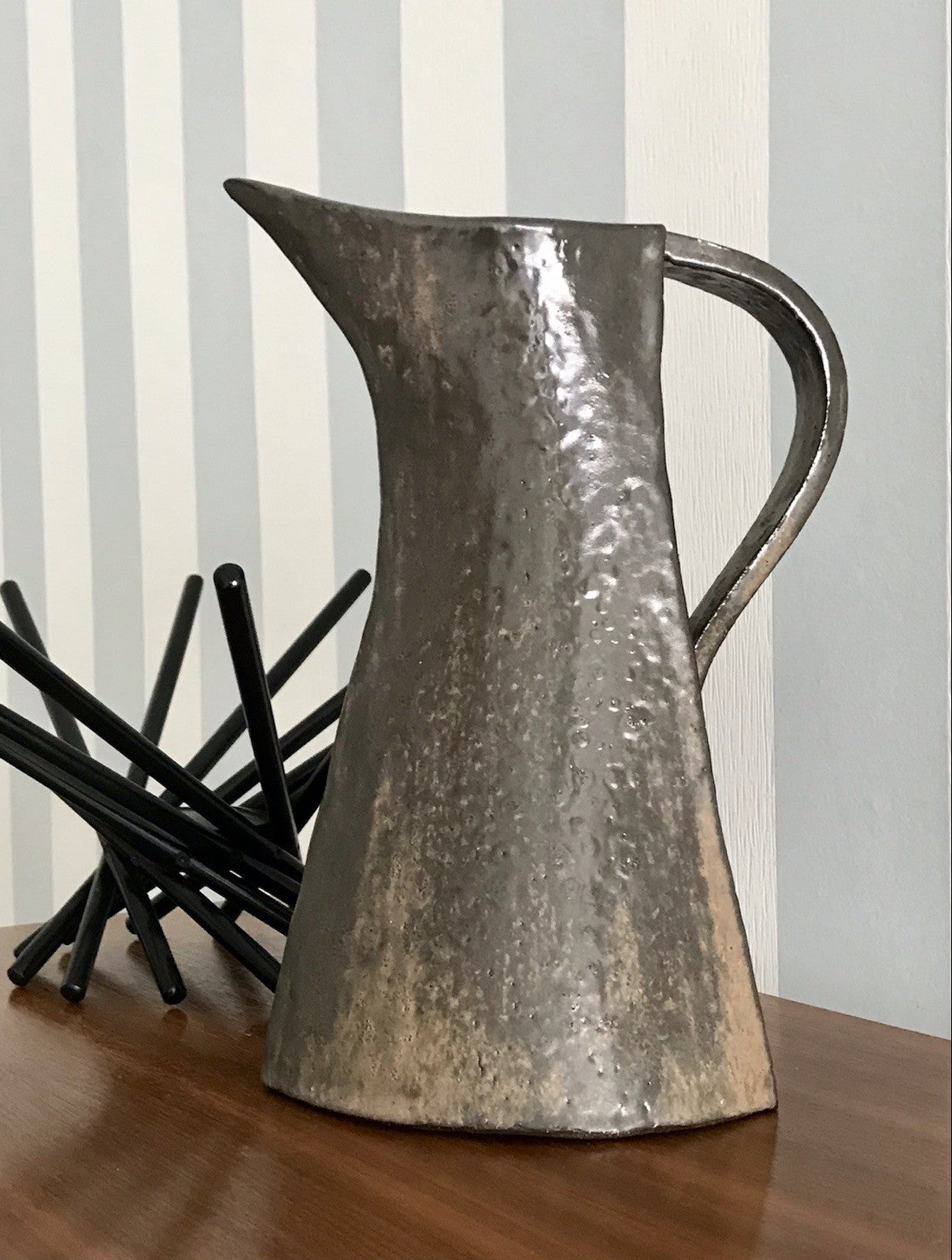 Vintage Designer Krug Kanne Steinzeug Studio Keramik signiert AH Kunstvoll