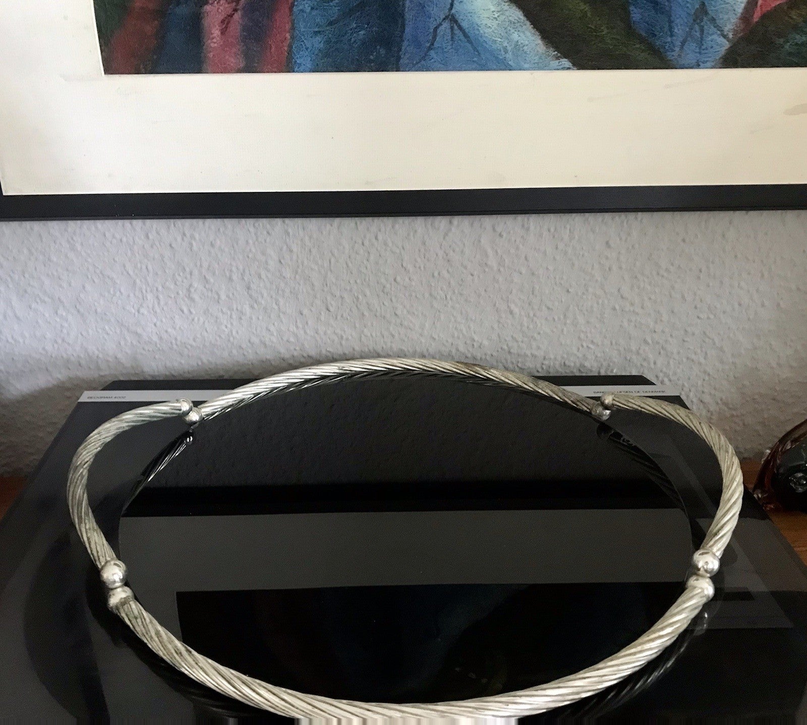 Vintage Designer Tablett Serviertablett versilbert Dimart ? Italien 80er Jahre