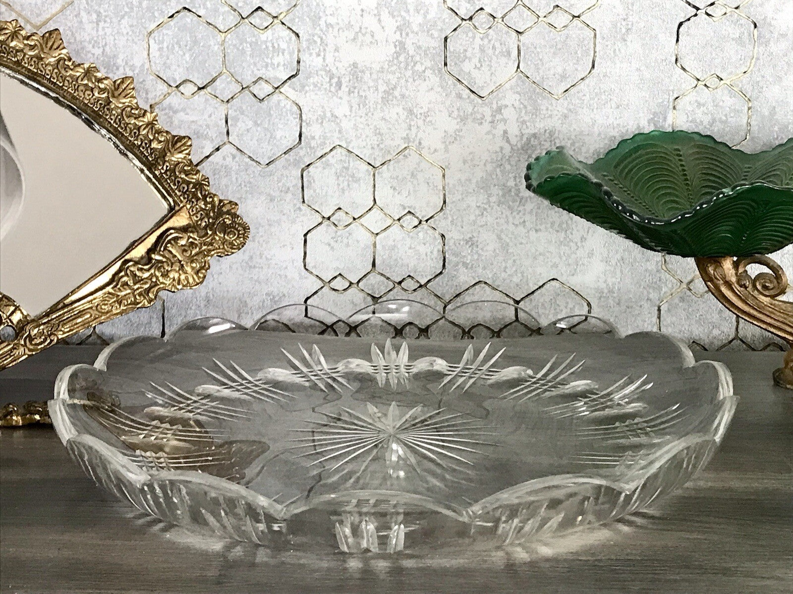 Antik Bleikristall Schale Glasschale Kristallglas Glas Schliff EDEL wundervoll!