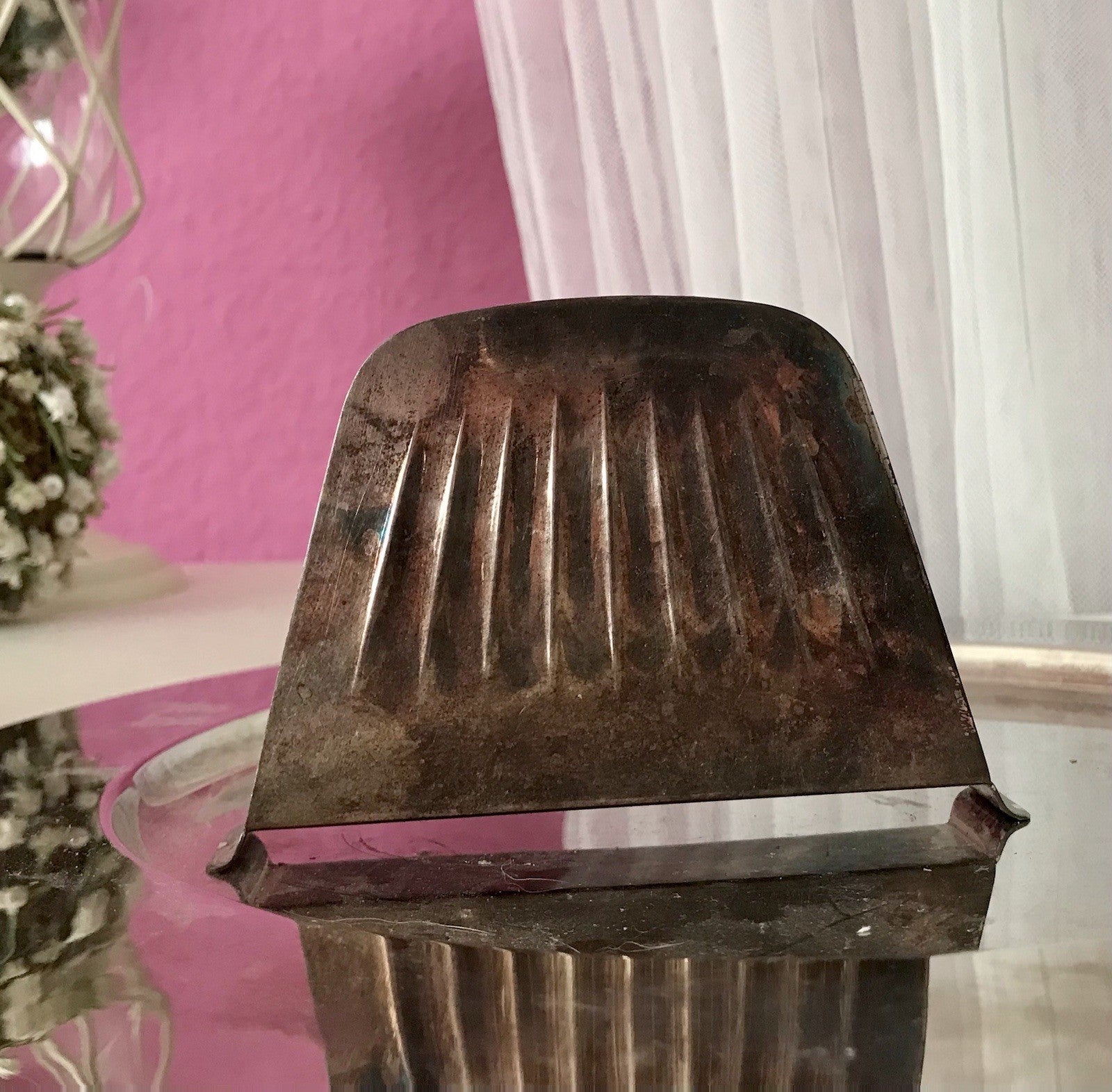 Vintage Mid Century String-Ära 60er Serviettenhalter versilbert