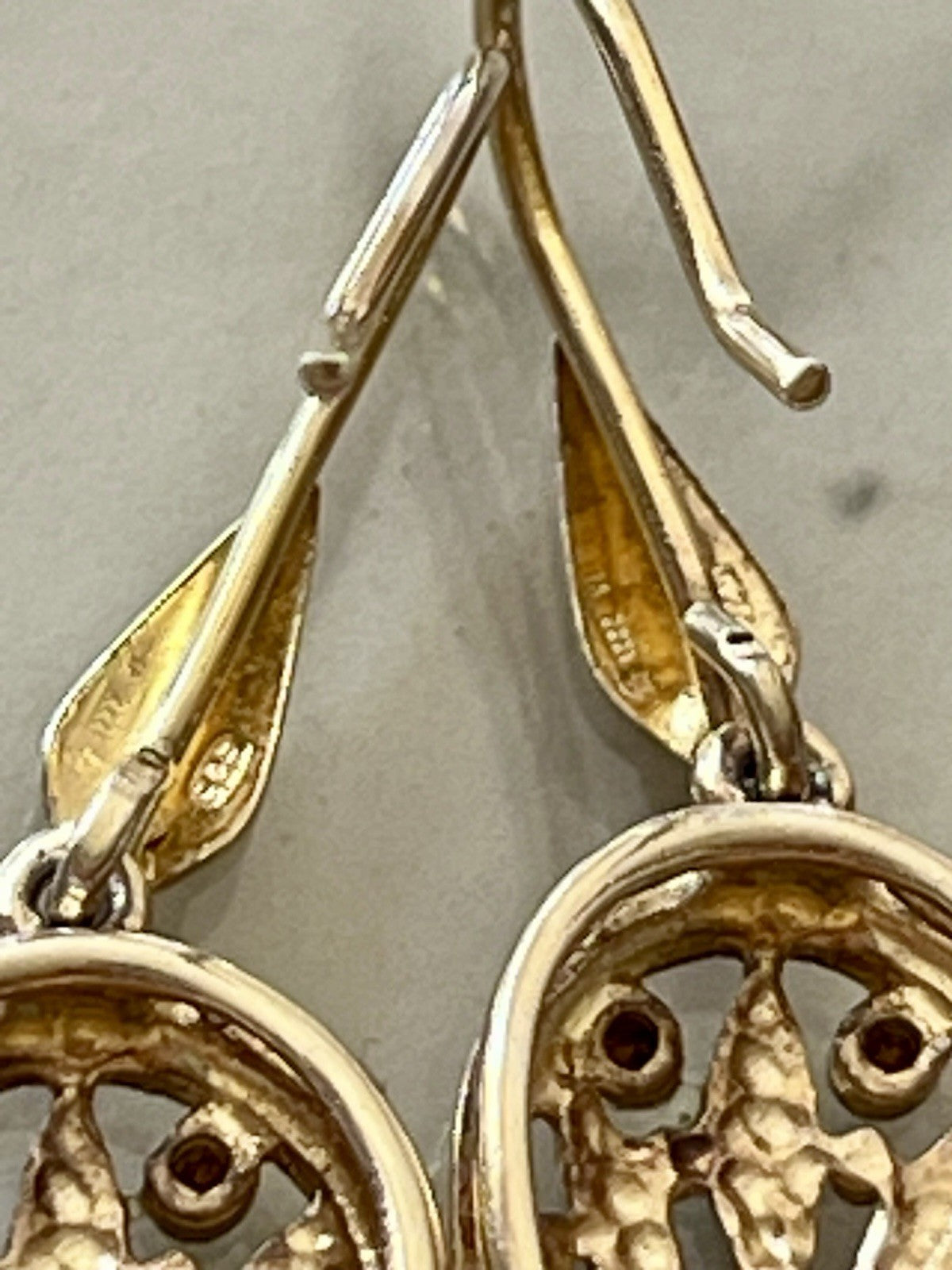 Ohrringe Ohrstecker DAMEN 925 Silber vergoldet gold Vintage Stil Edelsteine