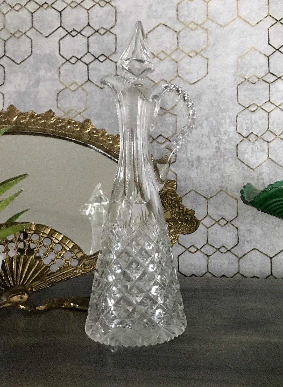 Antik Baccarat? Glaskaraffe Karaffe Kristallglas wundervoll Bleikristall Edel